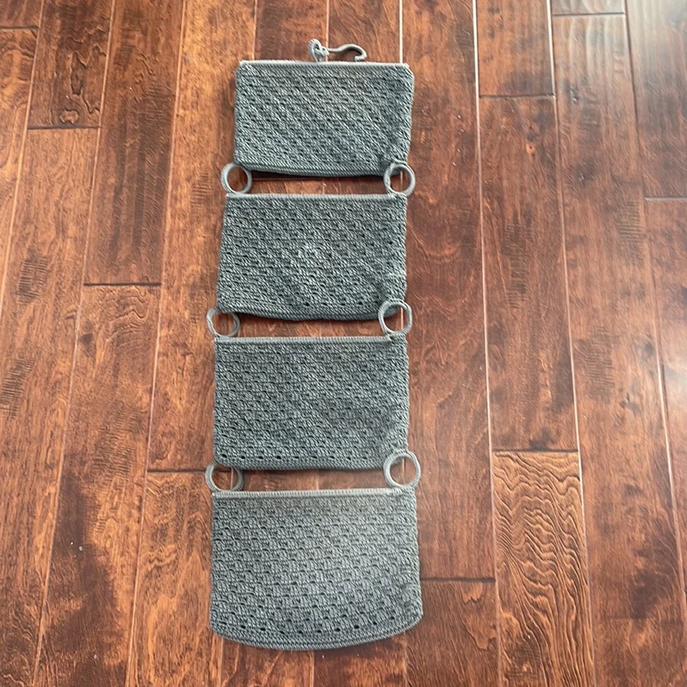 Over the door crochet style holder, very well made with sturdy wire edges